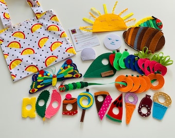 Hungry Caterpillar Felt Story Set Interactive sensory soft game very hungry caterpillar