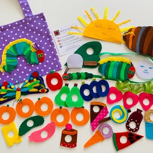 The Very Hungry Caterpillar Felt Lacing Toy: Handmade Soft Play Set image 7