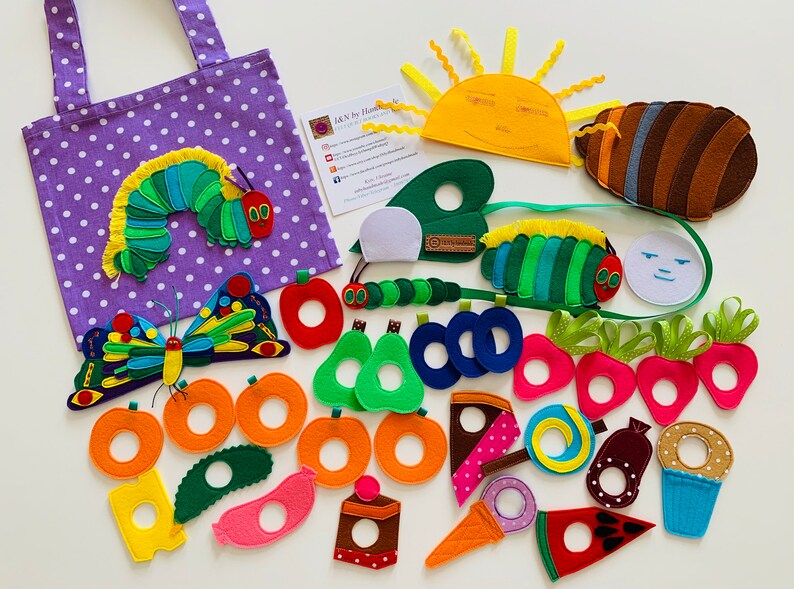 The Very Hungry Caterpillar Felt Lacing Toy: Handmade Soft Play Set image 7