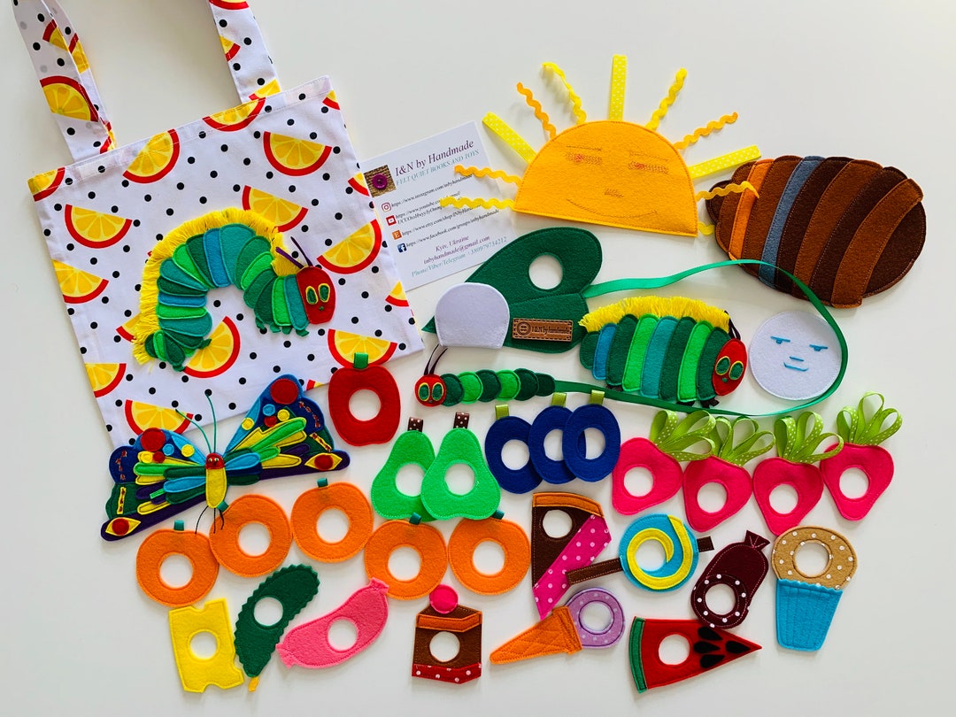 Felt Very Hungry Caterpillar Lacing Toy: Sensory Play Set - Etsy Canada