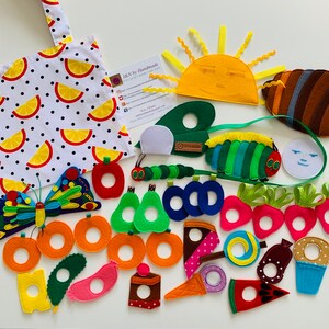 The Very Hungry Caterpillar Felt Lacing Toy: Handmade Soft Play Set image 3