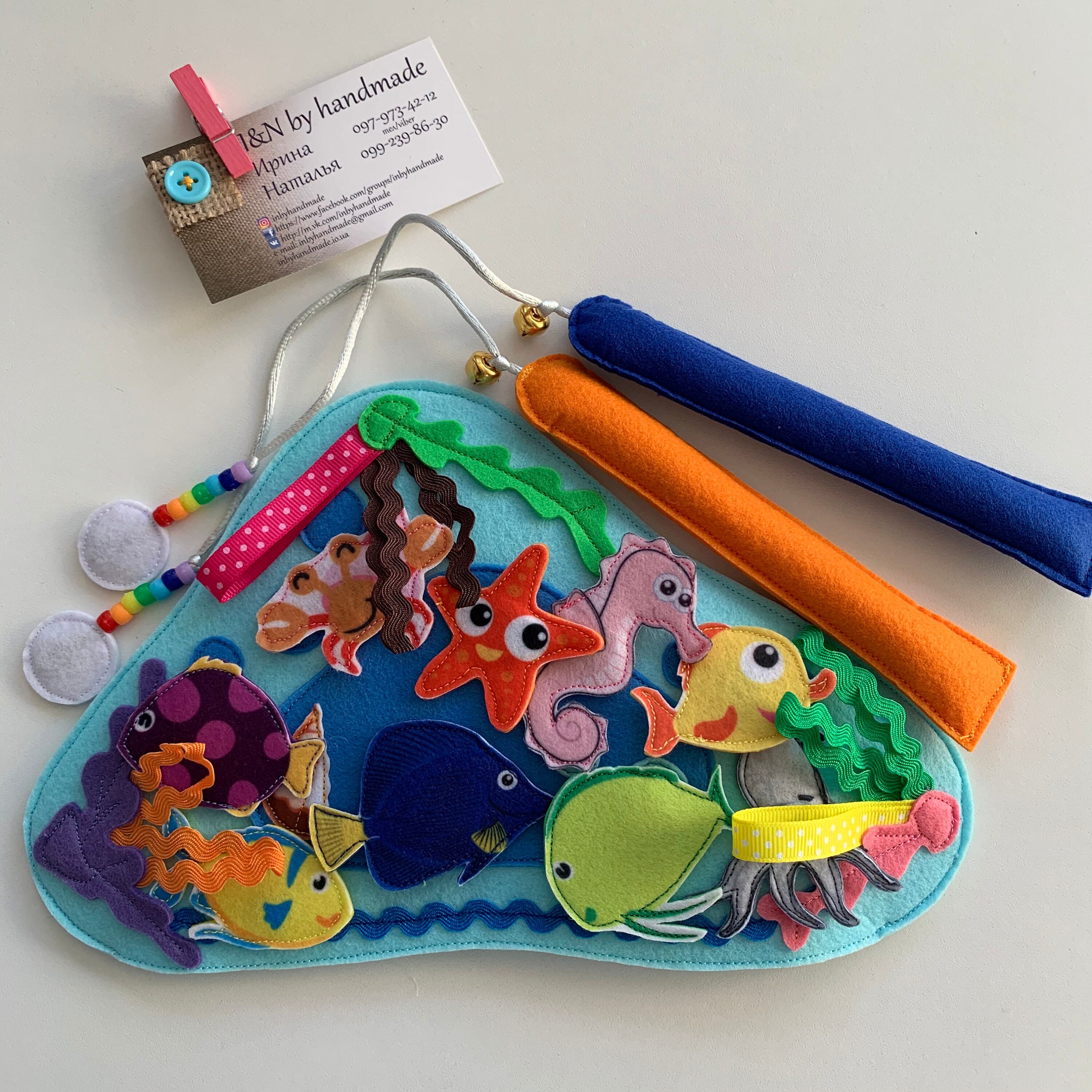 Magnetic Felt Fishing Game Rod With Magnet Play Toy for Girl | Etsy