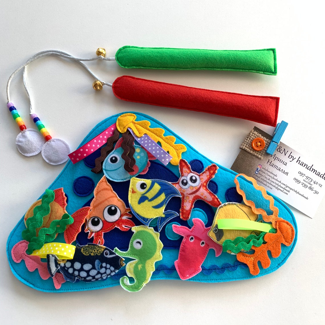 Felt Fishing Game Rod With Play Toy for Girl Etsy