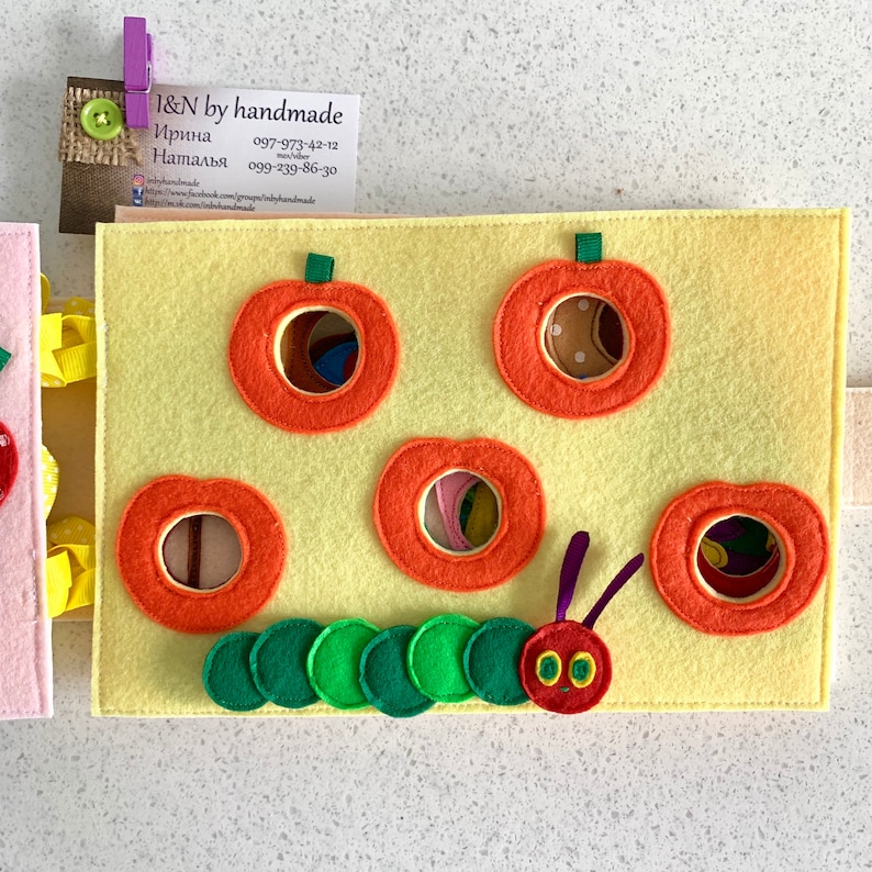 Felt Book Very Hungry Caterpillar Gift for birthday Gift for toddlers Felt fruits vegetables Quiet activity sensory toy and play