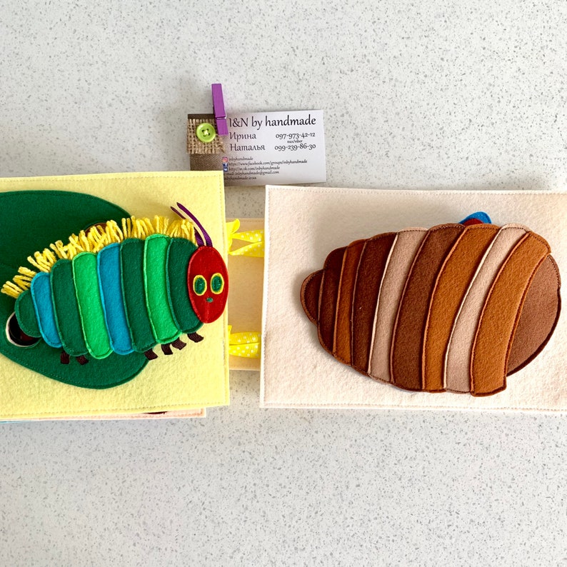 Felt Book Very Hungry Caterpillar Gift for birthday Gift for toddlers Felt fruits vegetables Quiet activity sensory toy and play