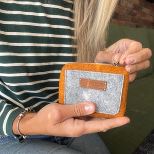 Felt purse felted wallet fabric pouch for coins cards with quality materials cosmetic bag soft purse