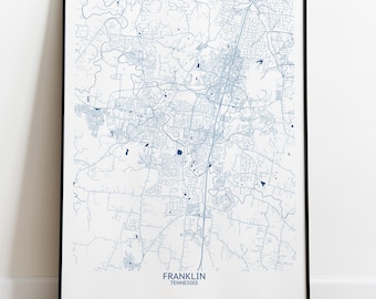 Franklin Tennessee Map - Pittsburgh Map Company