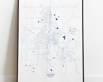Jasper Indiana Map - Pittsburgh Map Company