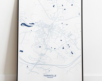 Farmville Virginia Map - Pittsburgh Map Company