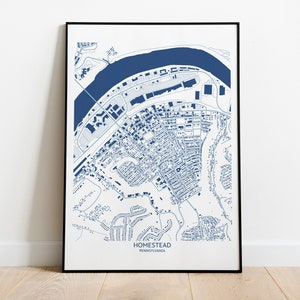 Homestead PA Map - Pittsburgh Map Company