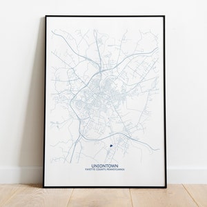 Uniontown PA Map - Pittsburgh Map Company