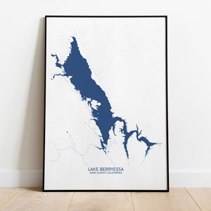 Lake Berryessa California Map - Pittsburgh Map Company