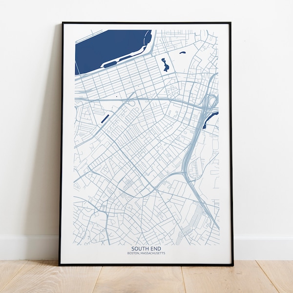 South End - Boston MA Map - Pittsburgh Map Company