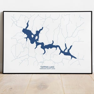 Tappan Lake Ohio Map - Pittsburgh Map Company