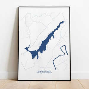 Pinchot Lake PA Map - Pittsburgh Map Company