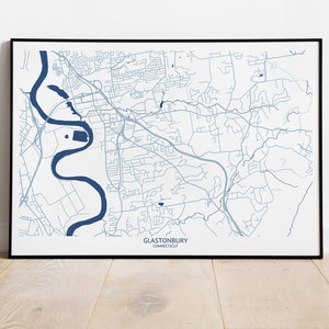 Glastonbury CT Map - Pittsburgh Map Company