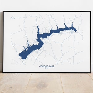 Atwood Lake Ohio Map - Pittsburgh Map Company