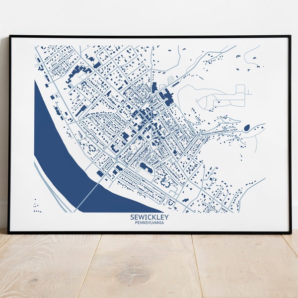 Sewickley PA Map - Pittsburgh Map Company