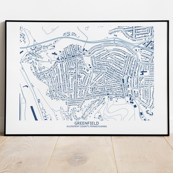 Greenfield - Pittsburgh PA Map - Pittsburgh Map Company