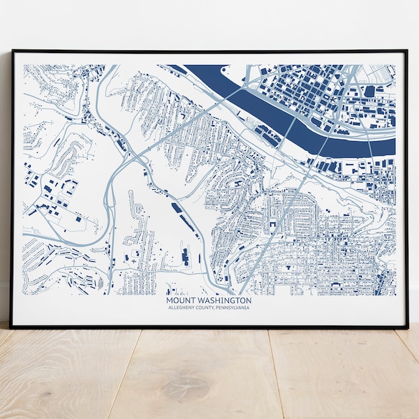 Mount Washington - Pittsburgh PA Map - Pittsburgh Map Company