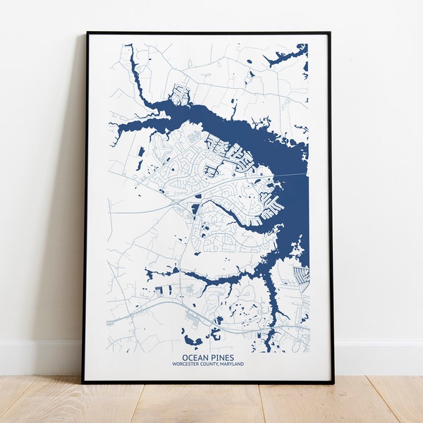 Ocean Pines Maryland Map - Pittsburgh Map Company