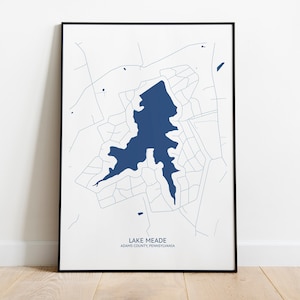 Lake Meade PA Map - Pittsburgh Map Company