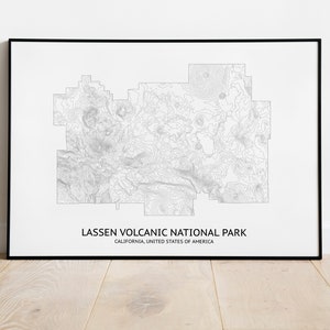 Lassen Volcanic National Park Elevation Map - Pittsburgh Map Company