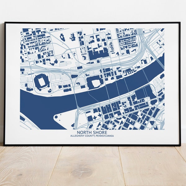 North Shore - Pittsburgh PA Map - Pittsburgh Map Company