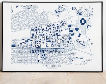 State College PA Map - Pittsburgh Map Company