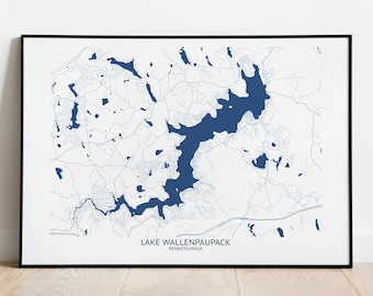 Lake Wallenpaupack PA Map - Pittsburgh Map Company