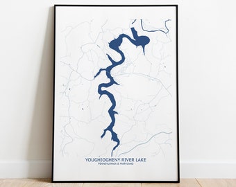 Youghiogheny River Lake Map - Pittsburgh Map Company