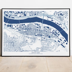 South Side - Pittsburgh PA Map - Pittsburgh Map Company