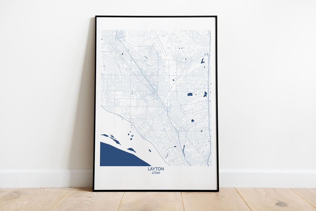 Layton Ut Map Layton Utah Map - Pittsburgh Map Company - Etsy