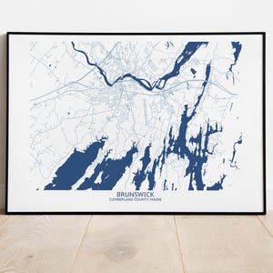 Brunswick Maine Map - Pittsburgh Map Company