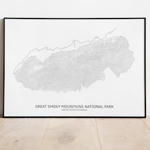 Great Smoky Mountains National Park Elevation Map - Pittsburgh Map Company