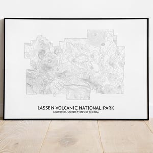 Lassen Volcanic National Park Elevation Map - Pittsburgh Map Company