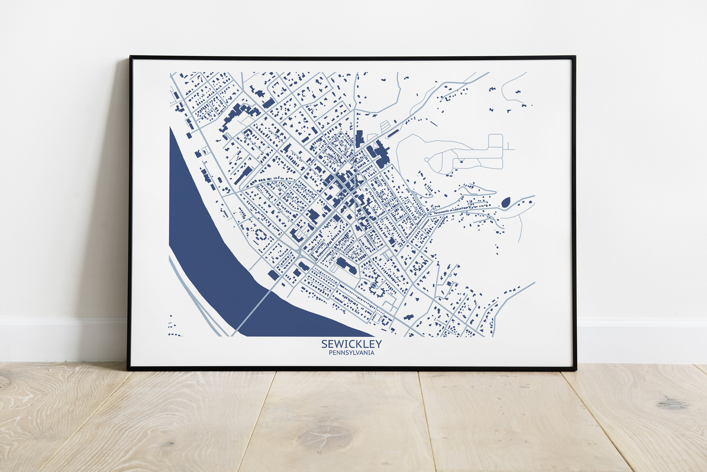 Map Of Sewickley Pa Sewickley Pa Map Pittsburgh Map Company | Etsy Sweden