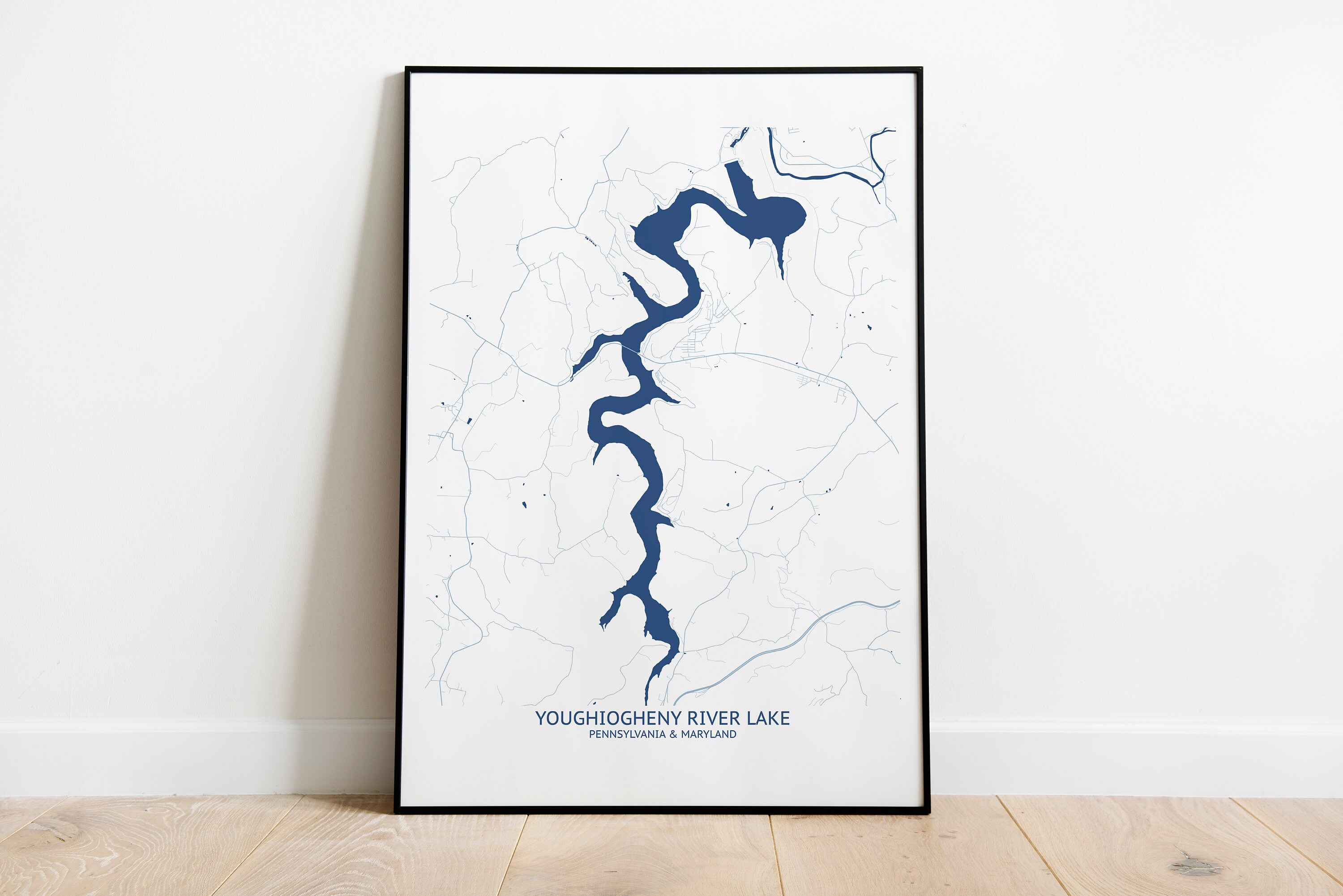 Youghiogheny River Lake Map Pittsburgh Map Company Etsy UK