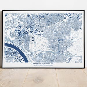 Oakland and Squirrel Hill - Pittsburgh PA Map - Pittsburgh Map Company