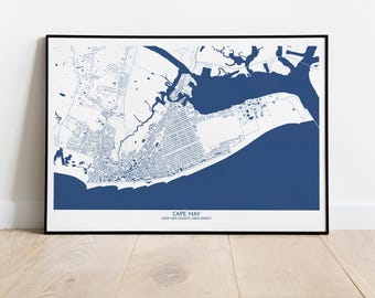 Cape May New Jersey Map - Pittsburgh Map Company