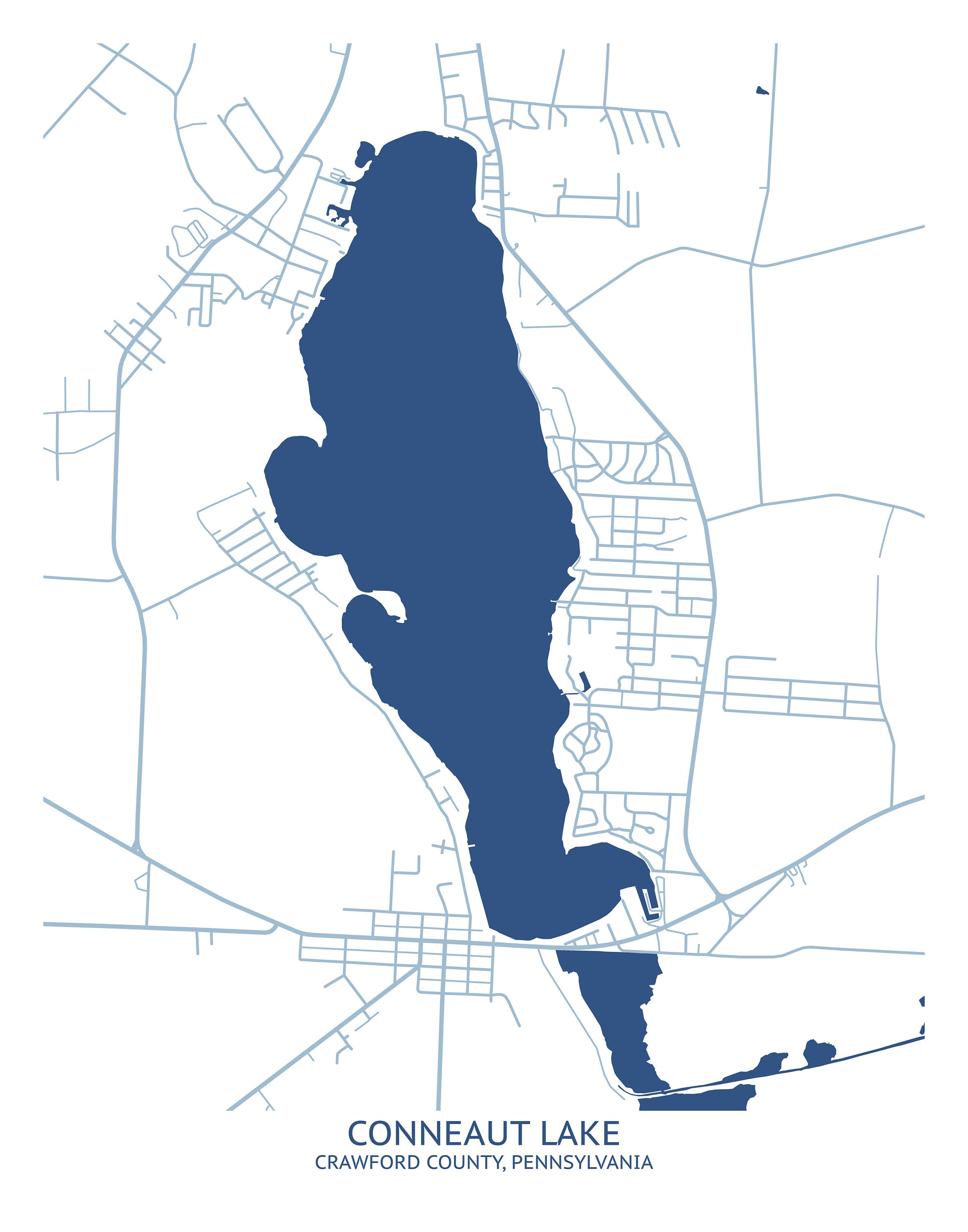 Conneaut Lake Map Pittsburgh Map Company photo