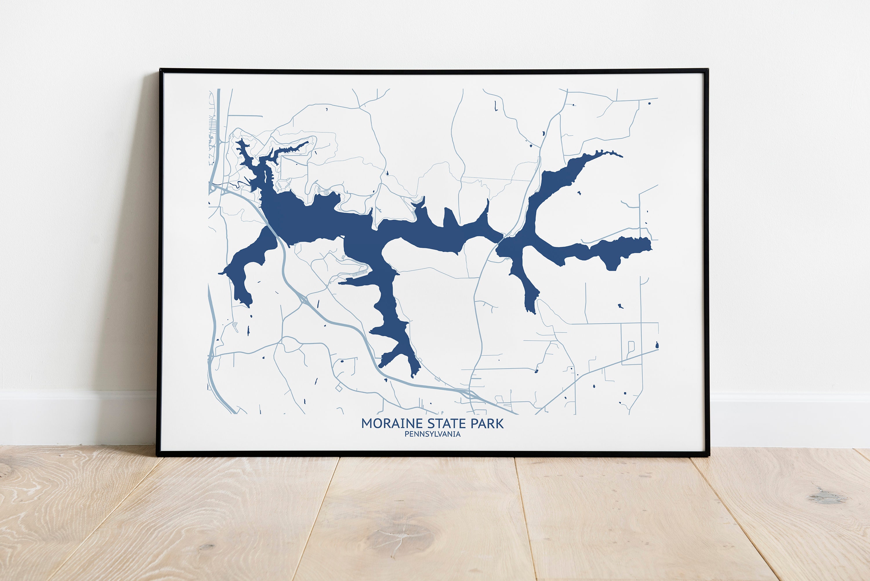 Moraine State Park Map Moraine State Park / Lake Arthur Map Pittsburgh Map Company | Etsy Ireland