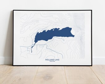 Holland Lake Montana Map - Pittsburgh Map Company