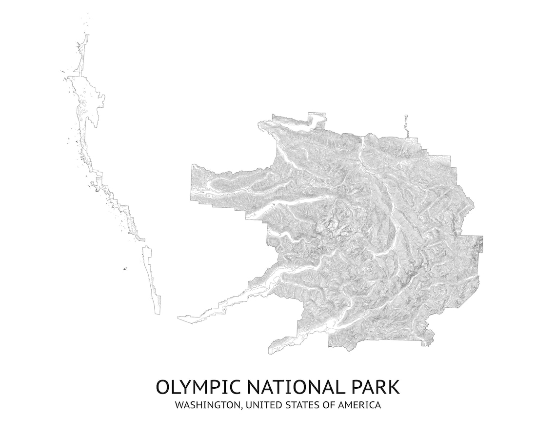 Olympic national park elevation map