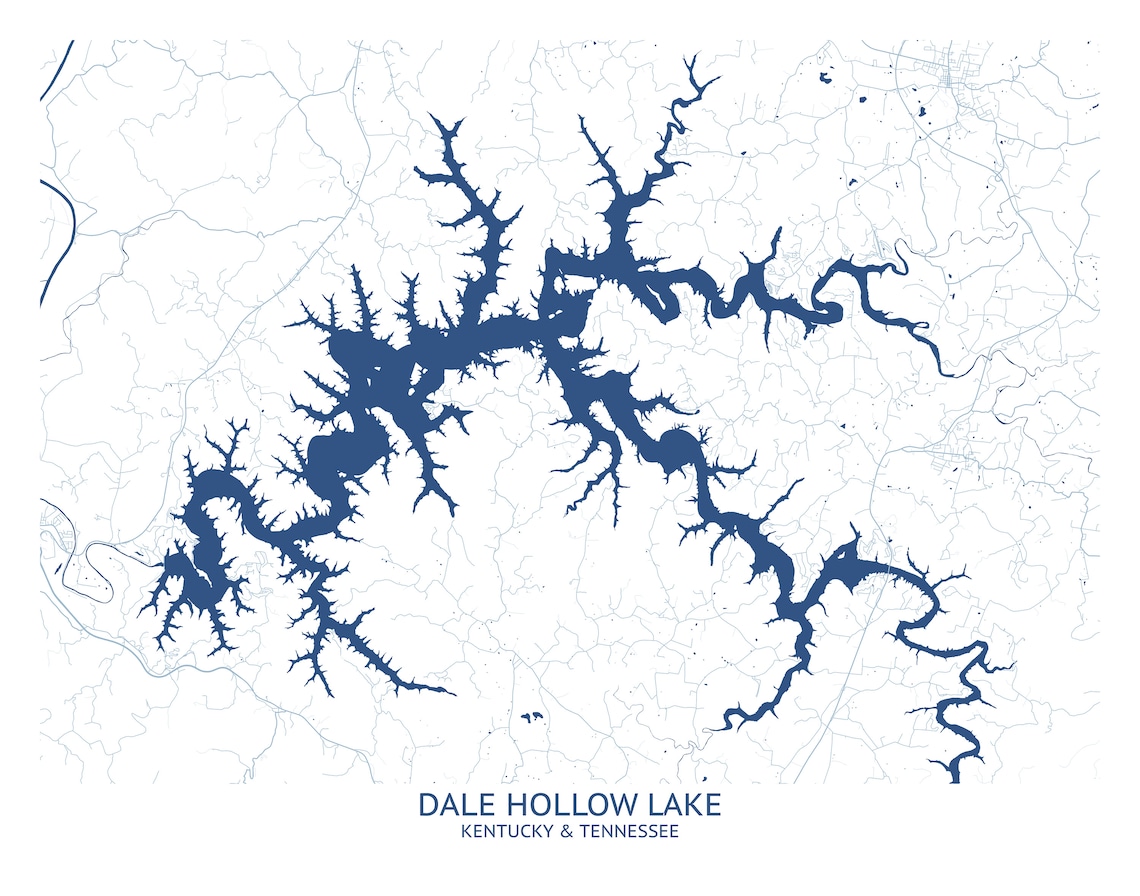 dale-hollow-lake-tennessee-map-pittsburgh-map-company-etsy-uk