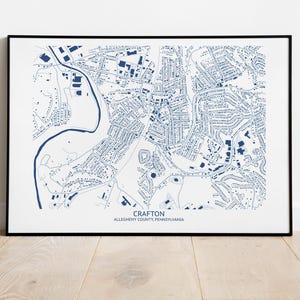 Crafton PA Map - Pittsburgh Map Company