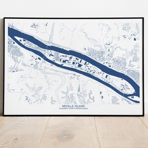 Neville Island PA Map - Pittsburgh Map Company