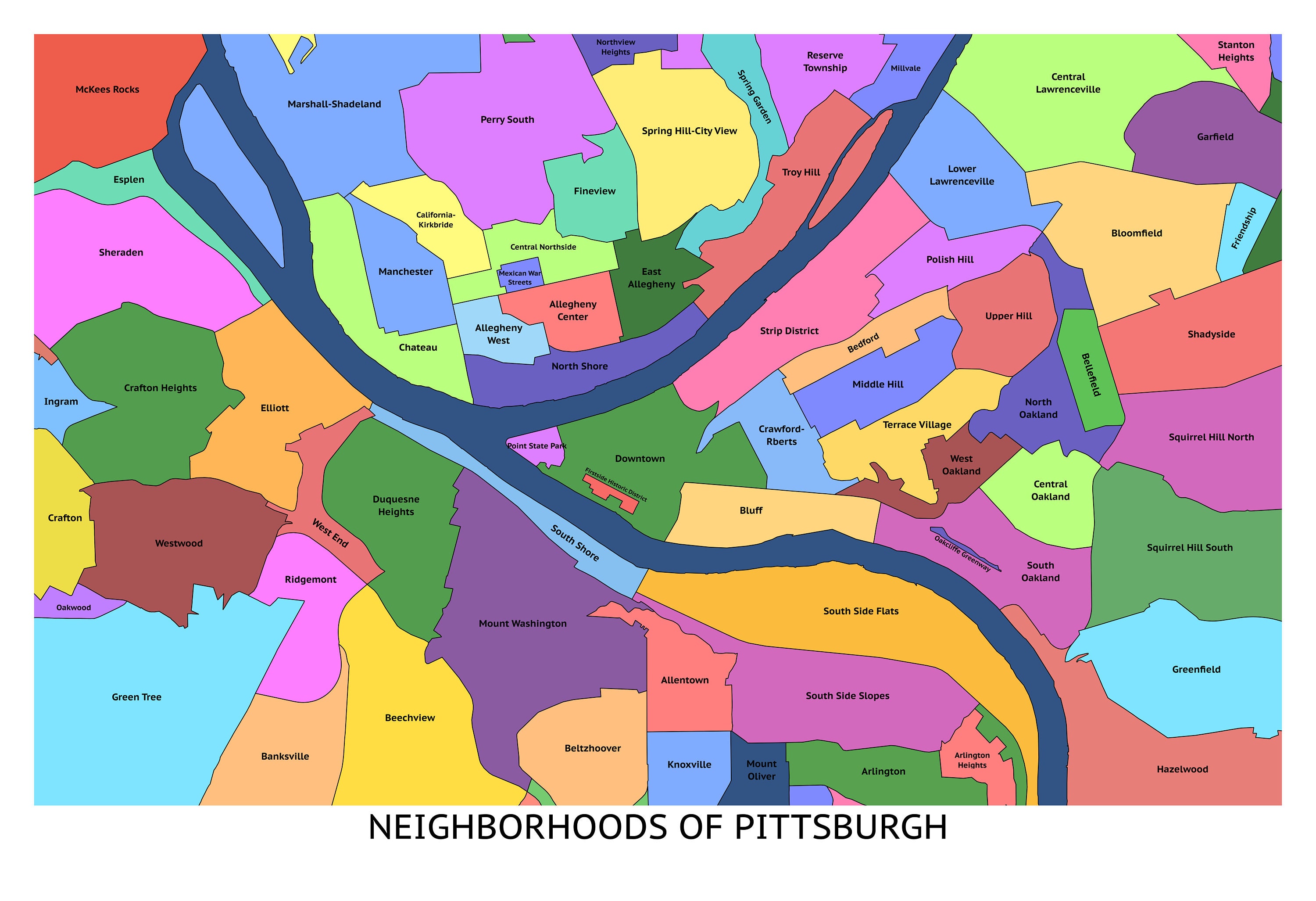Exploring The Map Of Pittsburgh Pa A Guide To The Cit - vrogue.co