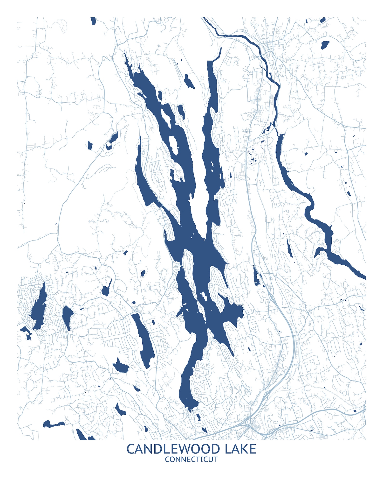 Candlewood Lake CT Map