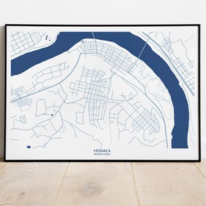 Monaca PA Map - Pittsburgh Map Company
